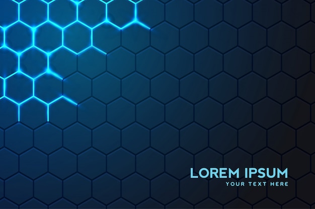 Modern technology background with hexagonal background