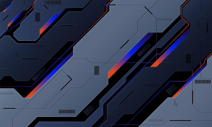 サイバー パンク スタイルの近代的な技術バナー コレクション グリッチ効果と抽象的な scifi テキスト ボックス 未来的なハイテック バッジ カラフルなグリッチ背景セット ベクトル図