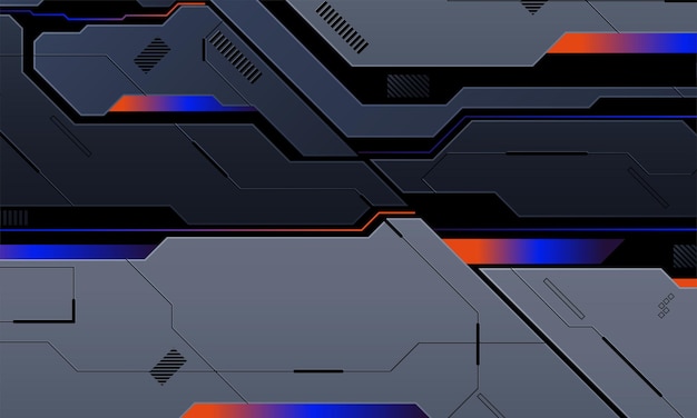 Vettore gratuito collezione di banner di tecnologia moderna in stile cyberpunk caselle di testo scifi astratte con effetto glitch distintivi hitech futuristici set di sfondo glitch colorato illustrazione vettoriale