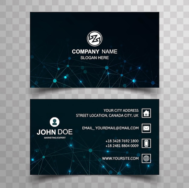 Free vector modern technology business card