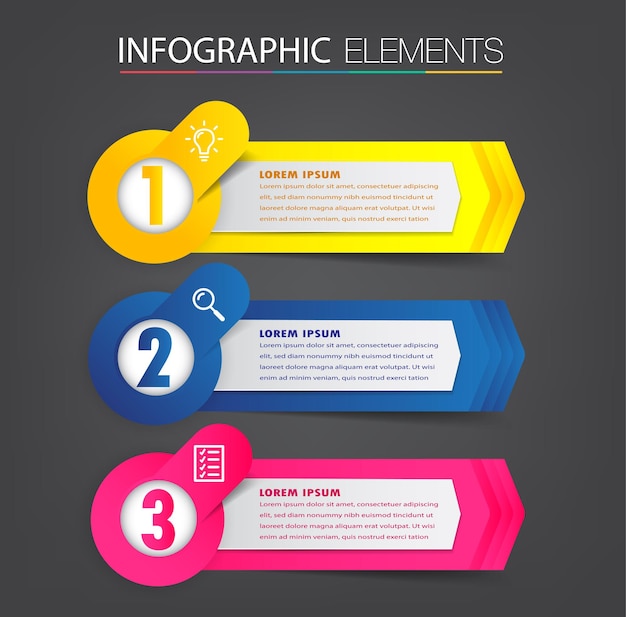 Modern text box template infographics banner Premium Vector