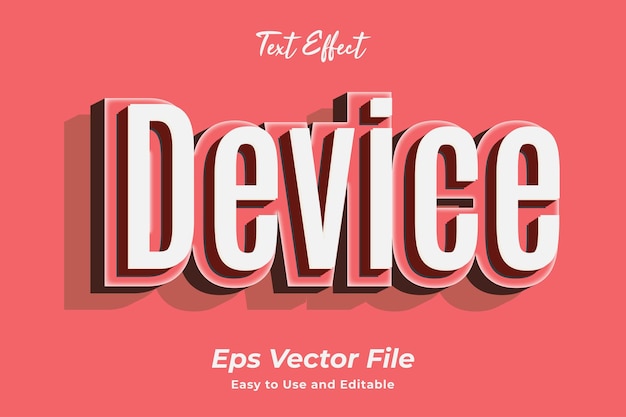 Modern text effect device editable and easy to use premium vector