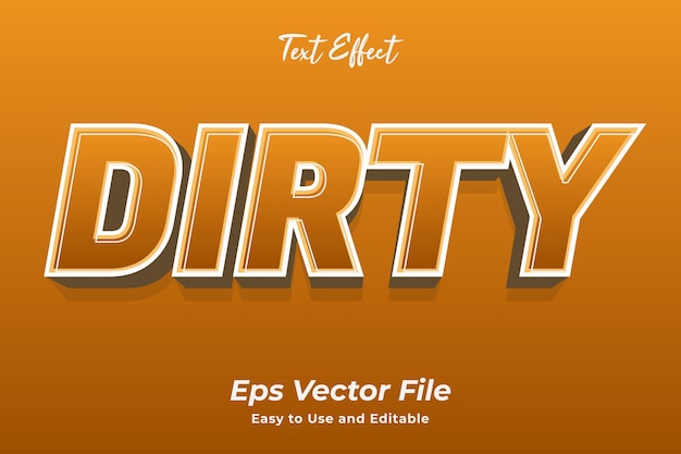 Modern text effect dirty editable and easy to use premium vector