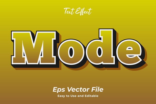 Modern text effect mode editable and easy to use premium vector