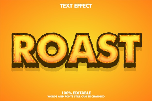 Modern text effects with rough style and spicy color