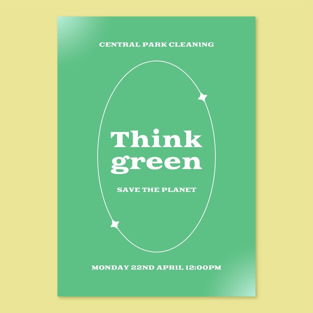 Modern think green poster