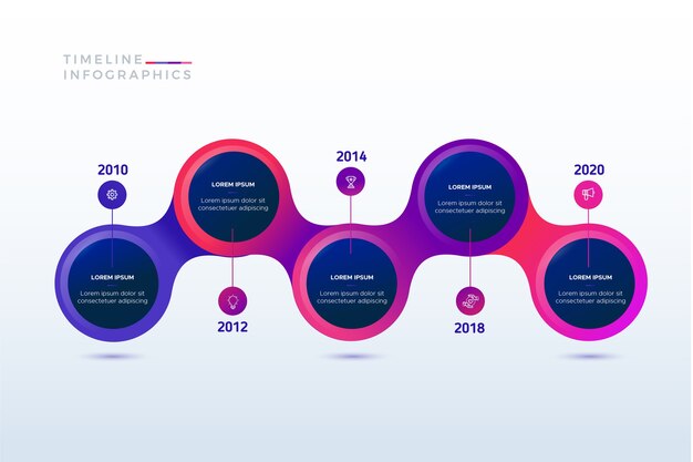 Modern timeline infographic