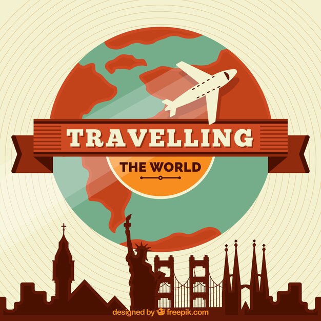 Free vector modern travel background