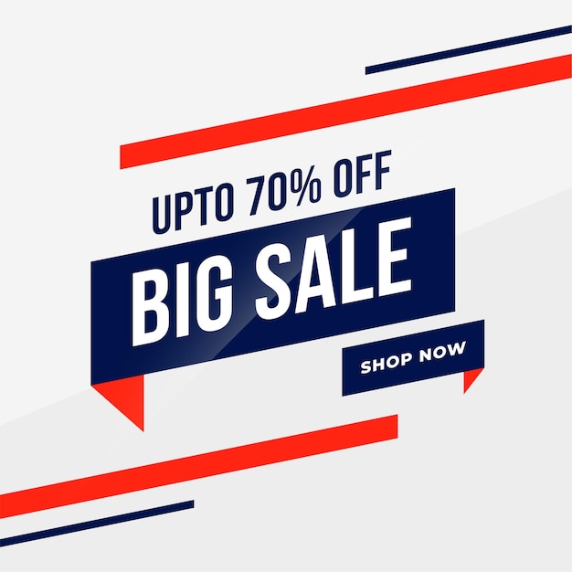 Modern trendy big sale banner template design