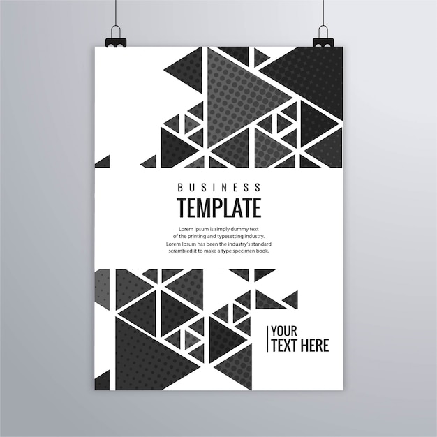 Free vector modern triangular business brochure