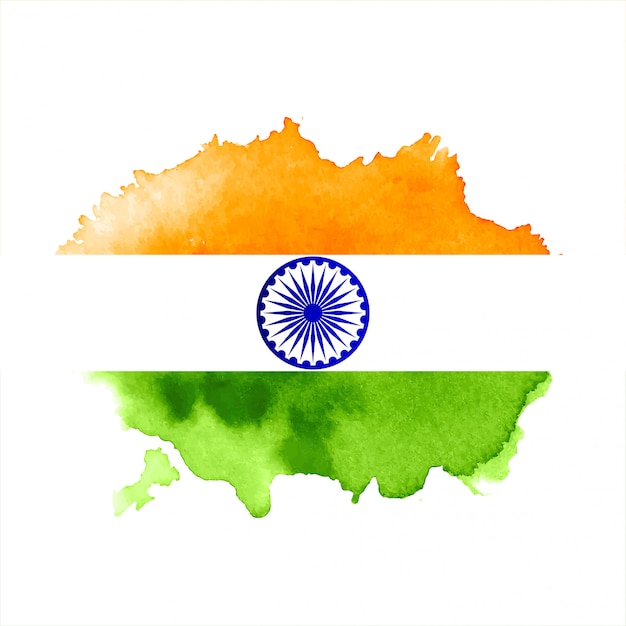 Modern tricolor Indian flag theme background