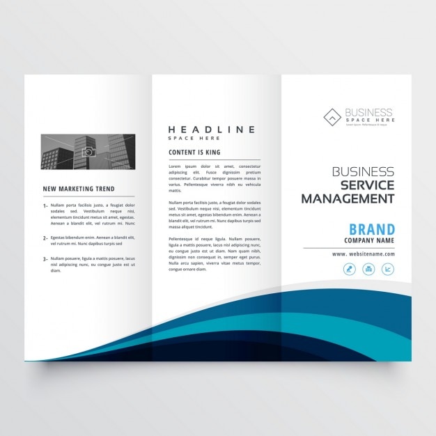 Free vector modern trifold brochure template