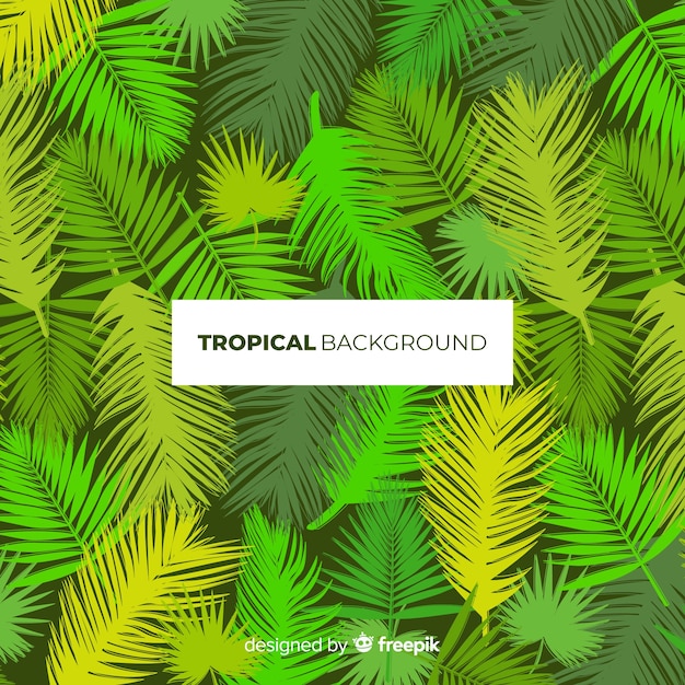 Free vector modern tropical leaves background