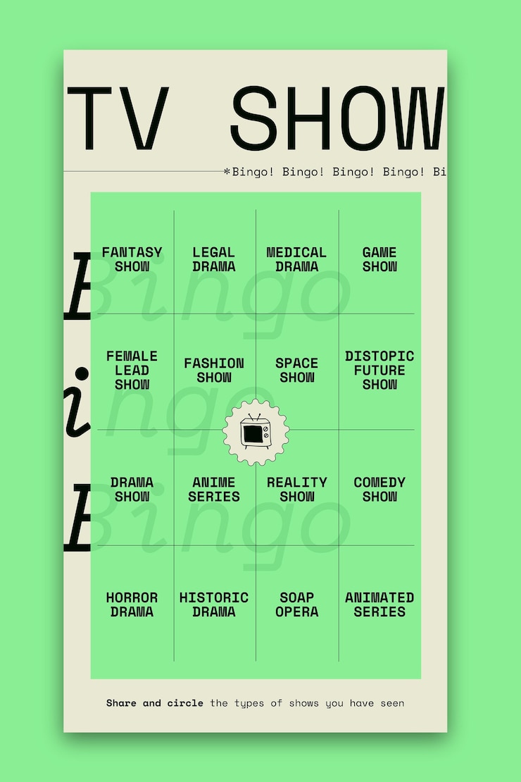 Free Vector modern tv series bingo instagram story