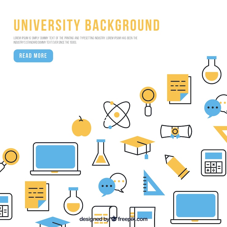 Free Vector modern university background