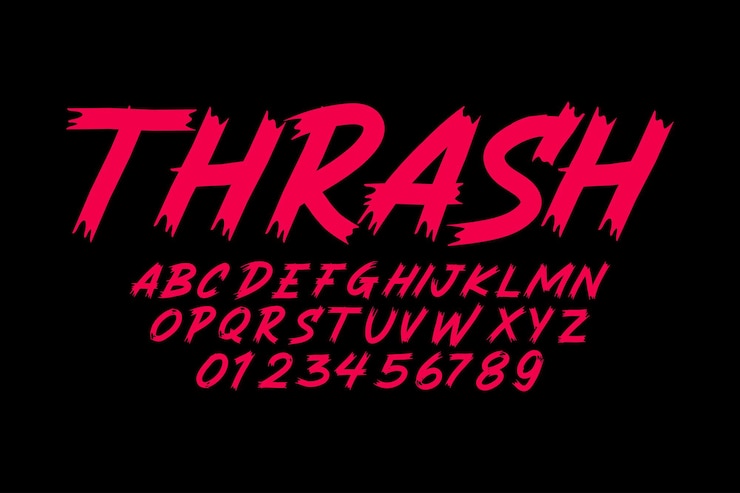 Free Vector modern urban brush alphabet design