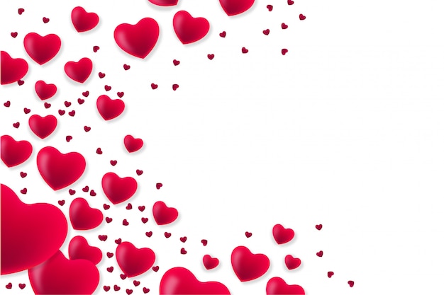 Современный день Святого Валентина фон с сердечками