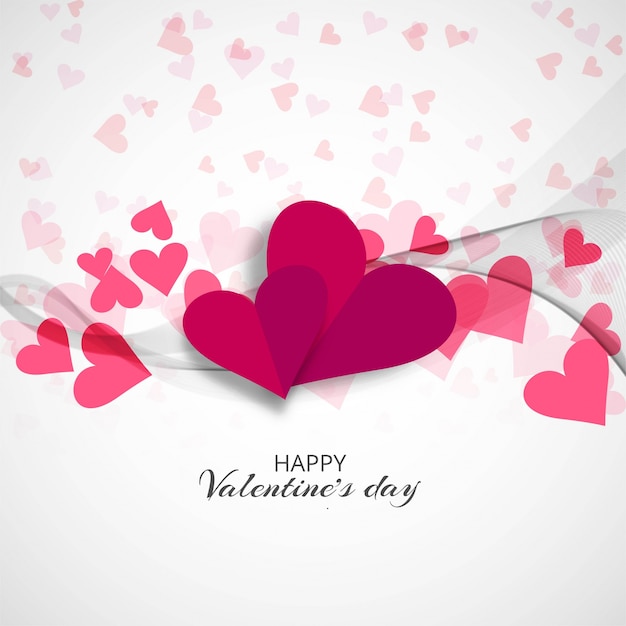 Modern valentine's day hearts decorative background