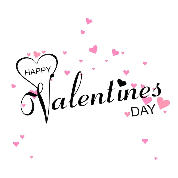 Modern valentine's day stylish text background