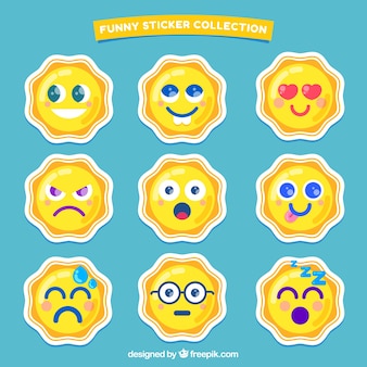 Modern variety of emoticons stickers