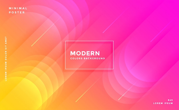 Free vector modern vibrant bright pink and yellow colorful background