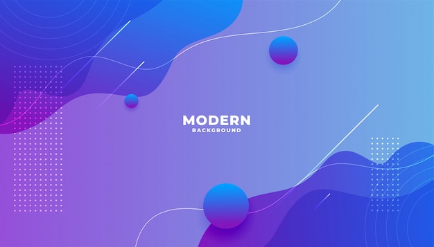 Free vector modern vibrant fluid gradient background with curve shapes