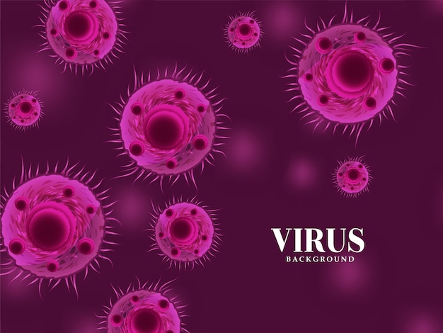 Free vector modern virus flue germs background