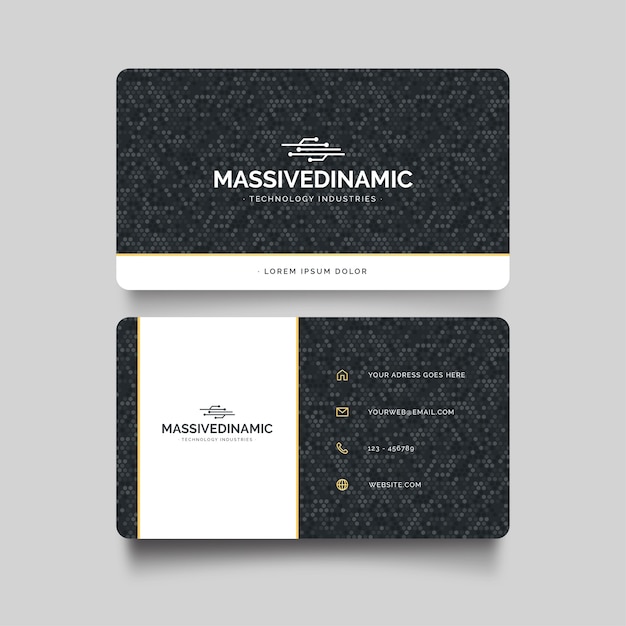 Modern visit card with minimal geometric shapes