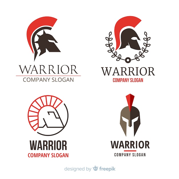 Modern warrior sports logo collection