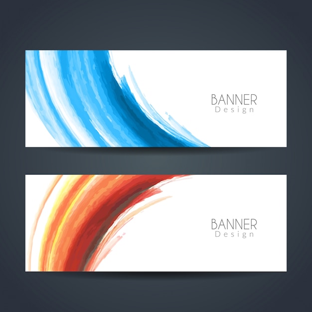 Free vector modern watercolor banners