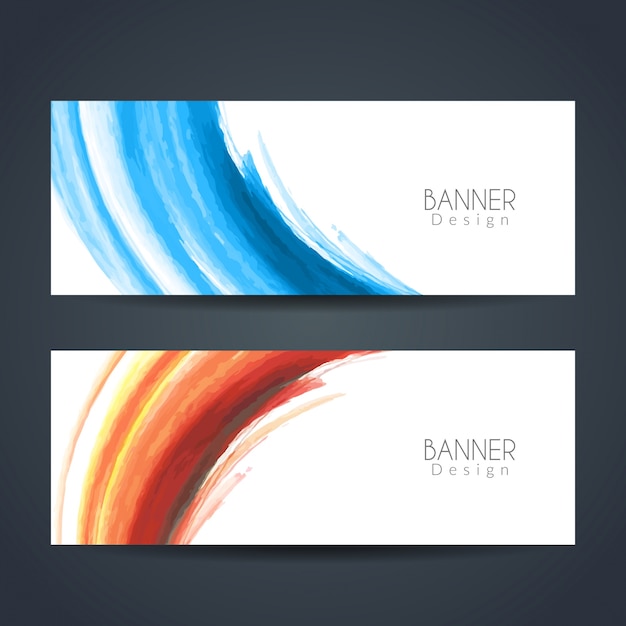 Modern watercolor banners 