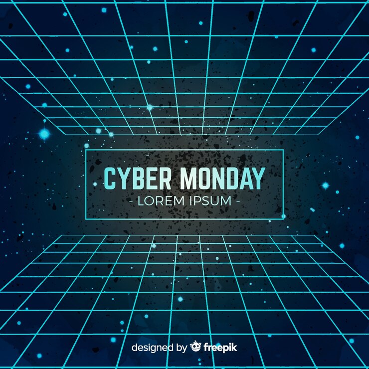 Free Vector modern watercolor cyber monday composition