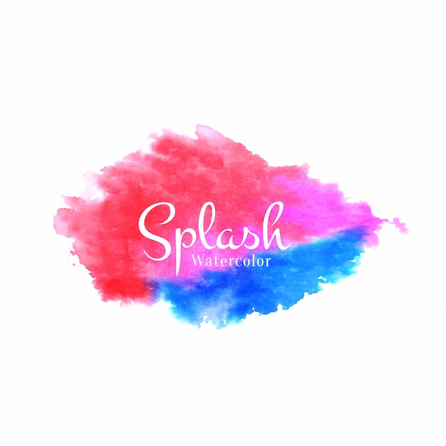 Modern watercolor splash design background