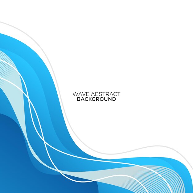 モダンな波の背景の抽象的なデザインのグラデーション ブルー