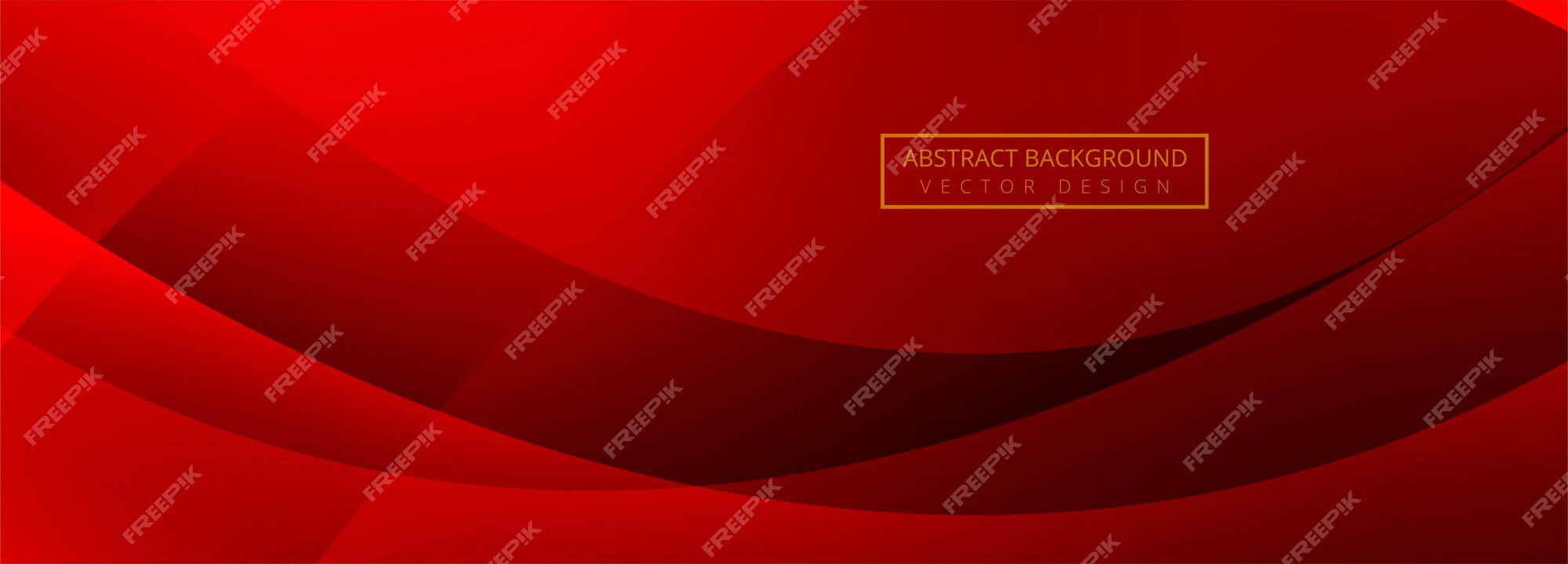 Free Vector | Modern wave banner red background