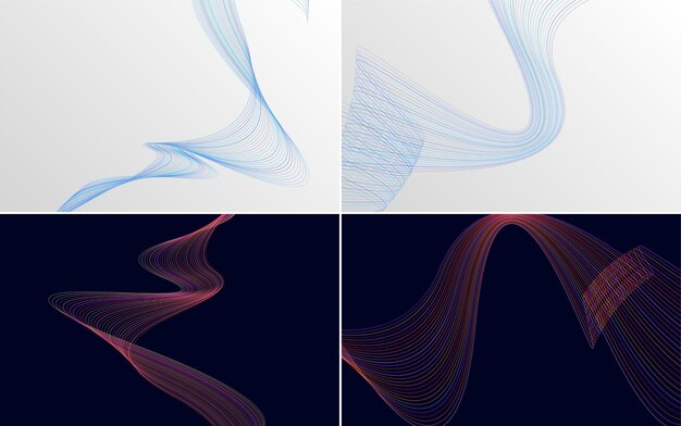 modern wave curve abstract presentation background pack