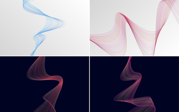 Modern wave curve abstract presentation background Pack