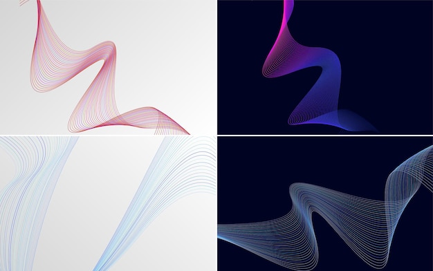 Modern wave curve abstract presentation background Pack
