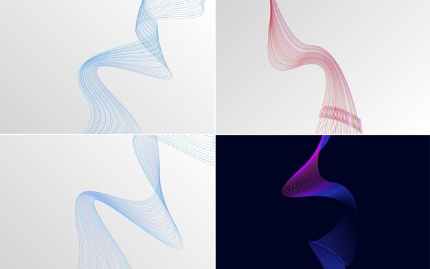 Бесплатное векторное изображение Современные волновые кривые абстрактные векторные фоны для шикарного и современного дизайна