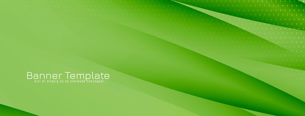 Free vector modern wave style green color dynamic banner design