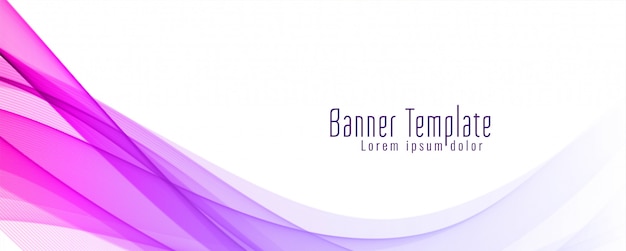 Modern wavy banner design template