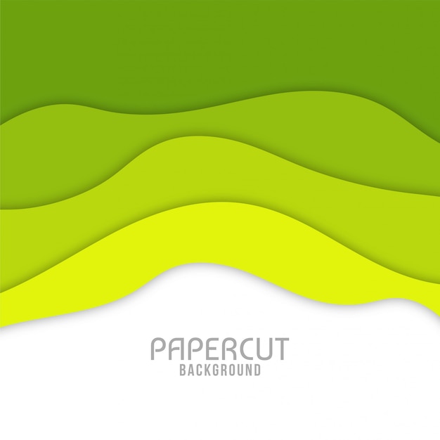 Free vector modern wavy paper cut background design