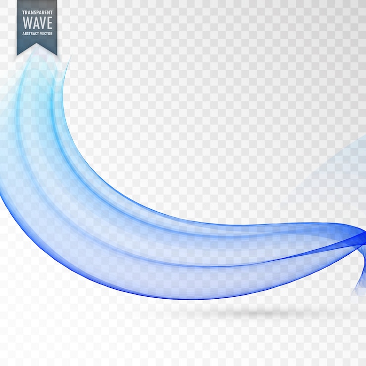 Free Vector modern wavy shape on transparent background