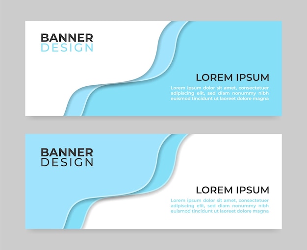 Modern web banner template paper cut design