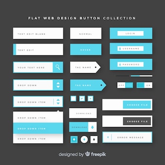 フラット​デザイン​の​現代​ウェブデザインボタンコレクション