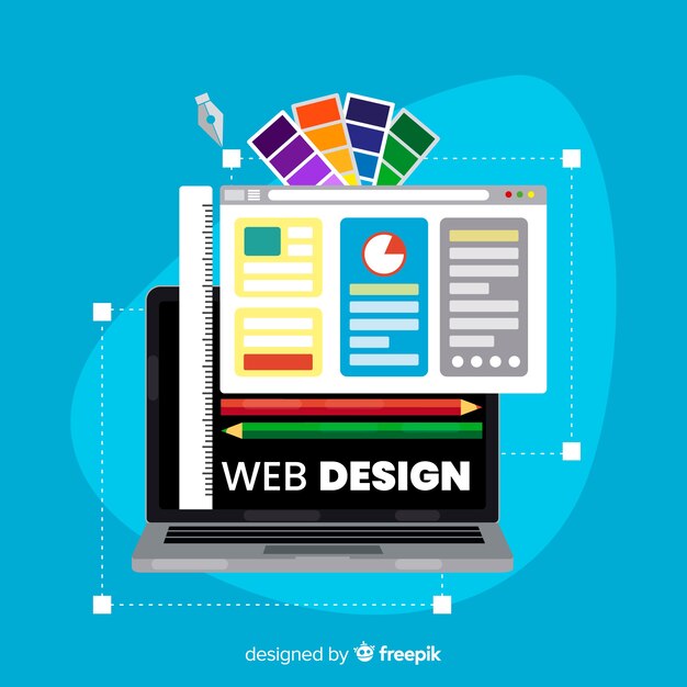 modern web design concept with flat style