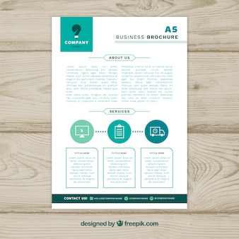 Modern white business brochure template