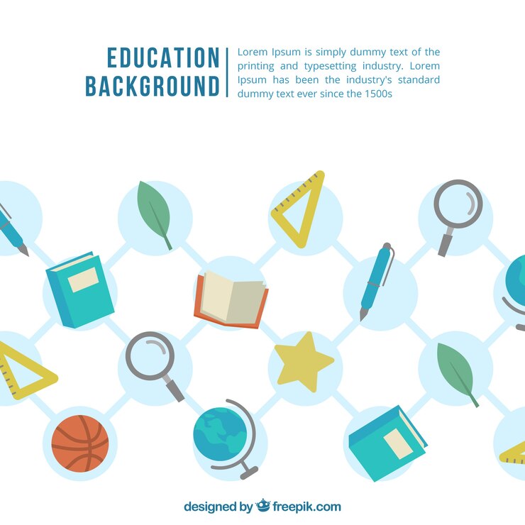 Free Vector modern white education concept background