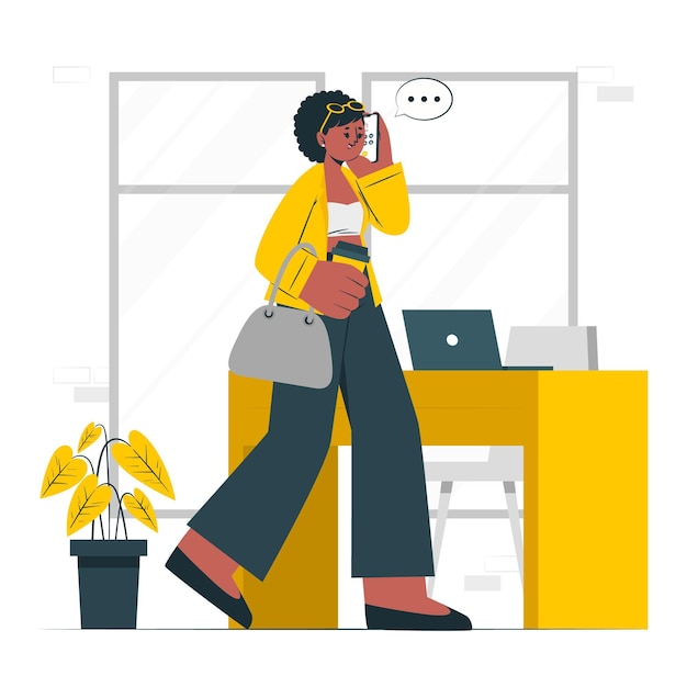 Modern woman concept illustration