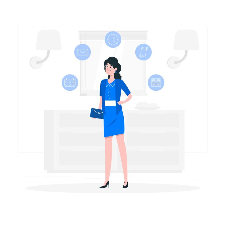 無料Vector 現代の女性の概念図
